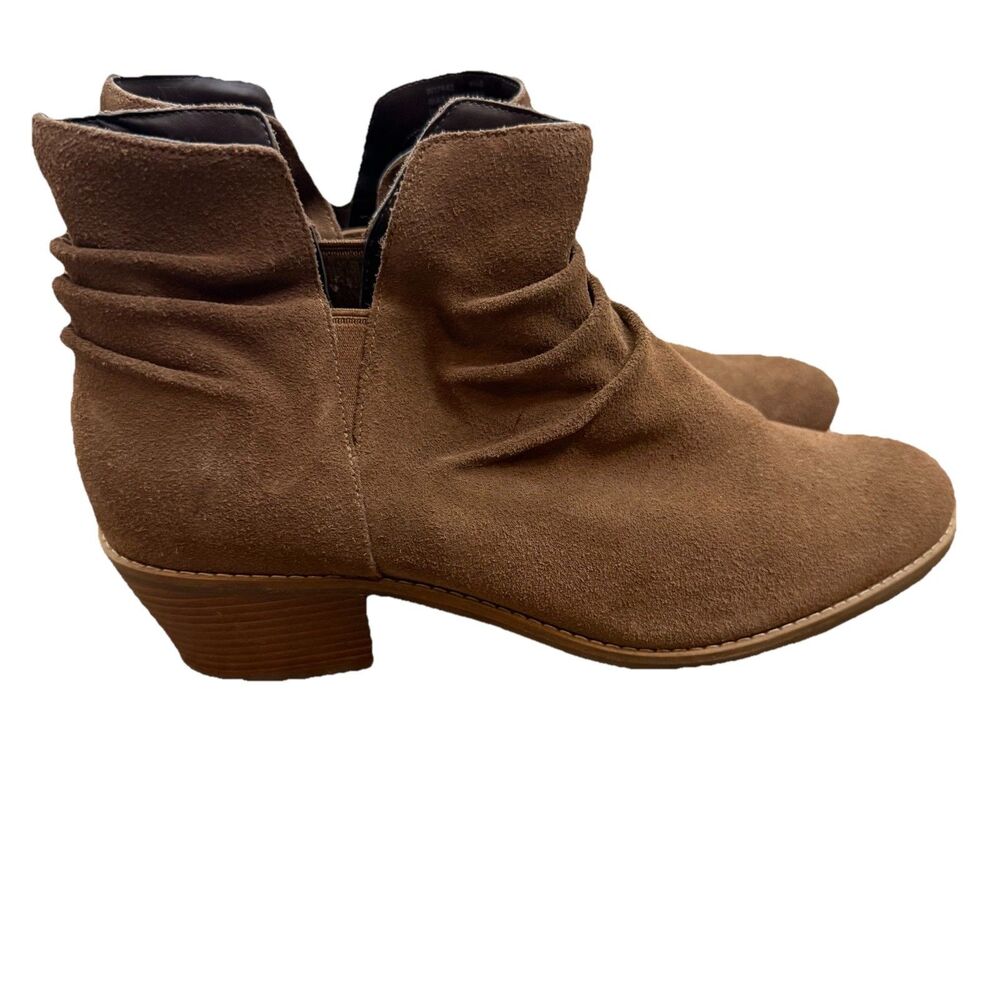 Womens Cole Haan Alayna Slouch Brown Suede Ankle Boots Booties Size 9.5 B GUC
